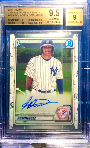🔥⚾️ JASSON DOMINGUEZ Rookie Auto 2020 1st Bowman Chrome 