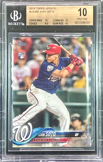 2018 Topps Update Juan Soto RC #US300 BGS 10 Pristine Rookie