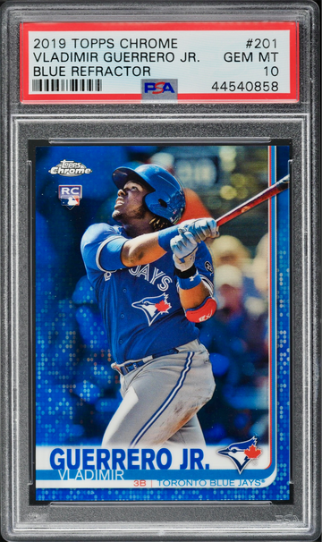 2019 Topps Chrome Vladimir Guerrero Jr. RC Blue Refractor /150 PSA 10 #201 Rookie