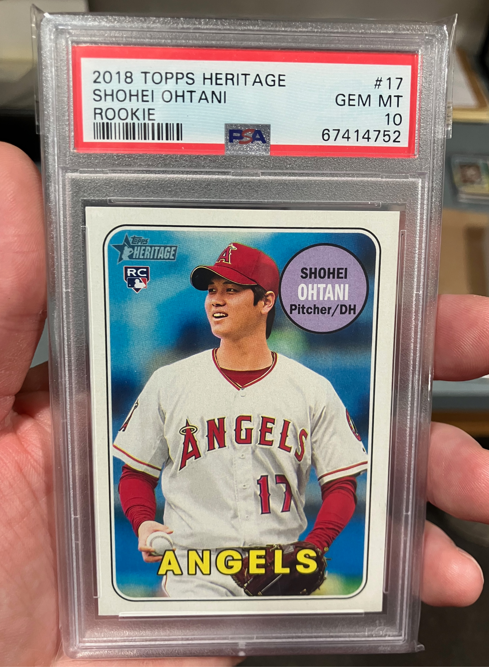 2018 Topps heritage n&t shohei ohtani rookie gem mint 10