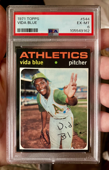 1971 Topps #544 Vida Blue PSA 6