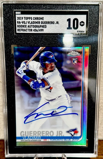 2019 Topps Chrome VLADIMIR GUERRERO JR #RA-VGJ ROOKIE AUTO Refractor /499 SGC 10