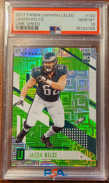 2017 Panini Unparalleled #120 Jason Kelce - Lime Green PSA 10 Pop 4
