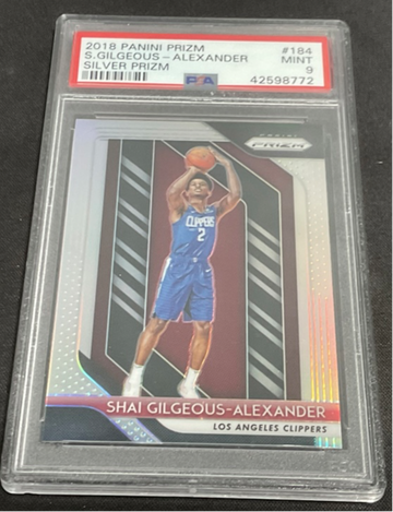 2018 Shai Gilgeous-Alexander prizm silver psa 9