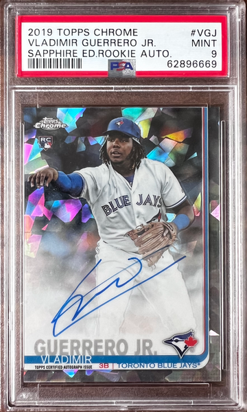 2019 Topps Chrome Sapphire Vladimir Guerrero Auto ROOKIE RC PSA 9 
