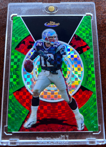 2005 Topps Finest Tom Brady Green Refractor Xfractor /50