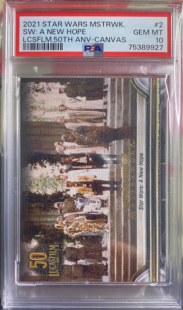 2021 Star Wars Masterworks A New Hope Canvas /25 PSA 10