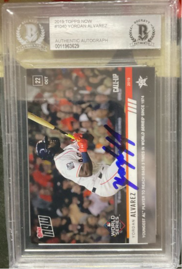 2019 Topps Now Yordan Alverez RC AUTO