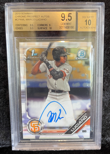 2019 Bowman Chrome Marco Luciano Auto BGS 9.5/10