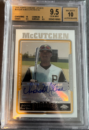 Andrew Mccutchen 2005 Topps Chrome RC Auto BGS 9.5/10 LEGEND🔥