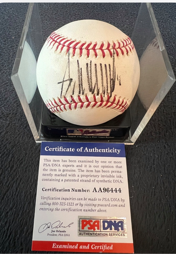 Donald Trump Signed Baseball PSA/DNA