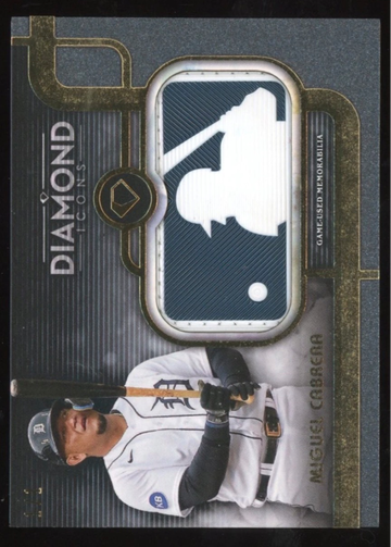 2023 Topps Diamond Icons Miguel Cabrera Silhouetted MLB Logo 1/1- Logoman