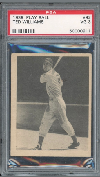 1939 Play Ball Ted Williams #92 PSA 3