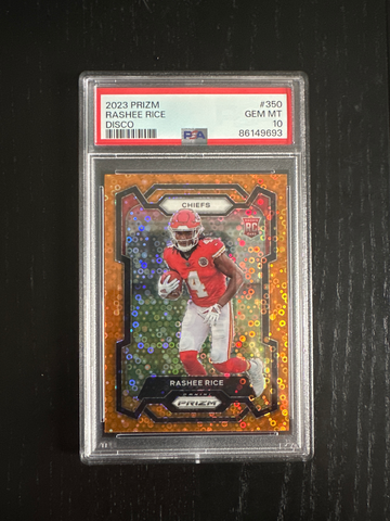 2023 Panini Prizm Rashee Rice Orange Disco PSA 10