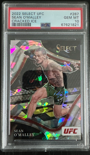 Sean O’Malley 2022 UFC Cracked Ice Select Octagon 5/8 PSA 10