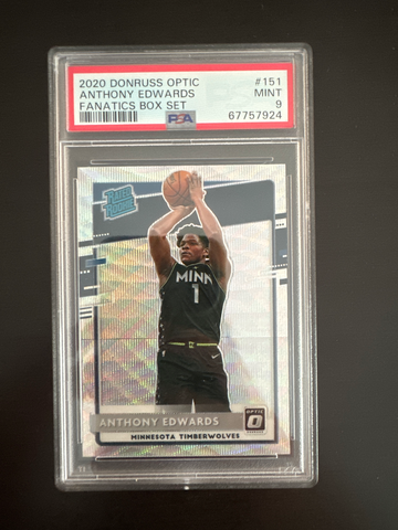 2020 Anthony Edwards Donruss Optic Silver Wave PSA 9 Rookie