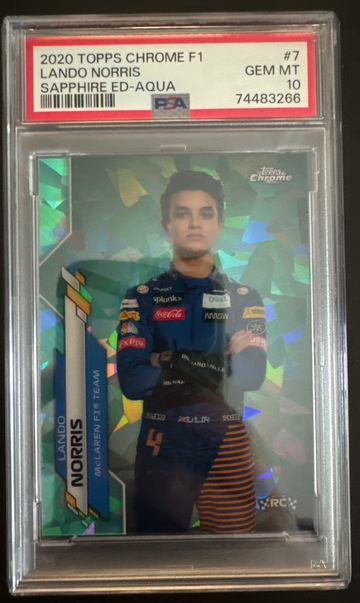 2020 Topps Formula 1 Sapphire Lando Norris PSA 10
