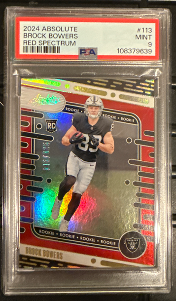 2024 Panini Absolute Brock Bowers Red Spectrum /125