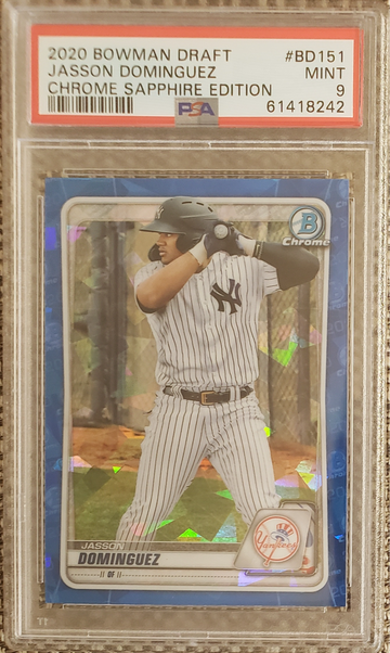 2020 Bowman Draft Jasson Dominguez Chrome Sapphire Edition #BD151 PSA 9
