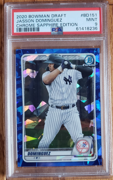 2020 Bowman Draft Jasson Dominguez Chrome Sapphire Edition #BD151 PSA 9