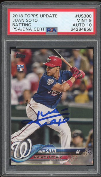 2018 Topps Update Juan Soto IP Auto PSA 9 / 10 Auto