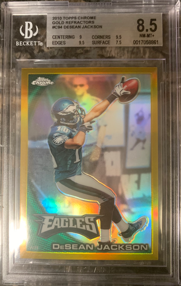 2010 Desean Jackson Topps Chrome Gold Refractors