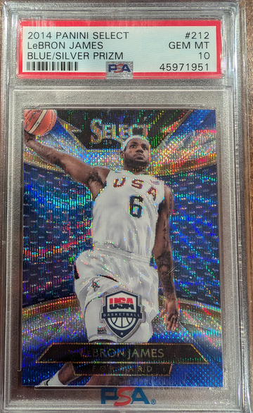 2014 Select LeBron James Blue Silver Prizm PSA 10 #212