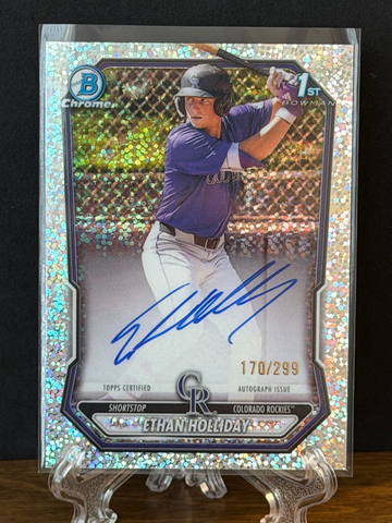2026 Bowman Chrome Ethan Holliday 1st Speckle Auto /299