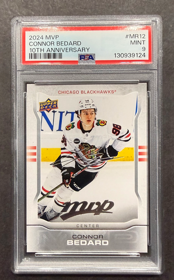 2025-25 Upper Deck MVP 10th Anniversary Connor Bedard PSA 9 Mint