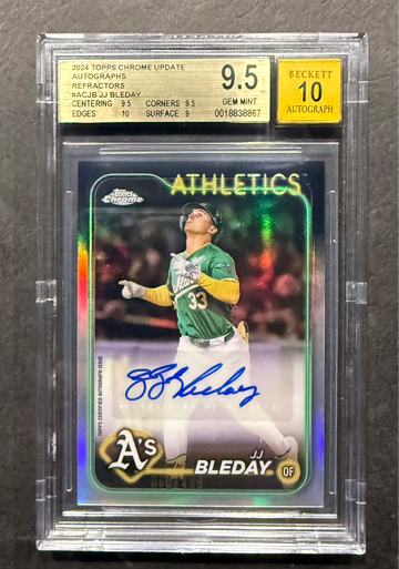 2024 Topps Chrome Update JJ Bleday Auto Refractor BGS 9.5 Gem Mint