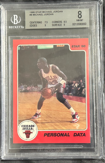 1986 Star Michael Jordan #9 Personal Data bgs 8