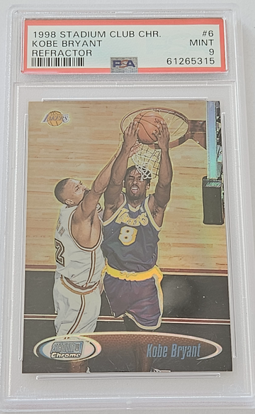 1998 Stadium Club Chrome Kobe Bryant Refractor #6