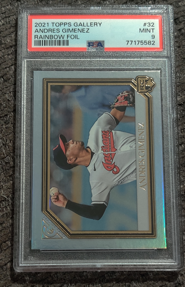 2021 Topps Gallery Andres Gimenez #32 Rainbow Foil PSA 9