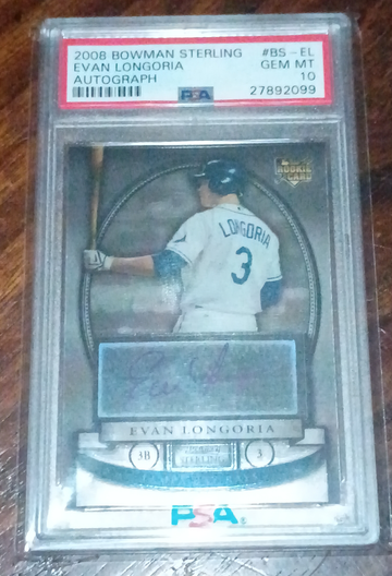 2008 Bowman Sterling Evan Longoria #BS-EL PSA 10 Auto