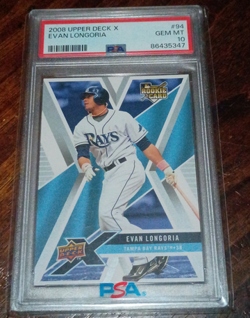 2008 Upper Deck X Evan Longoria #94 PSA 10
