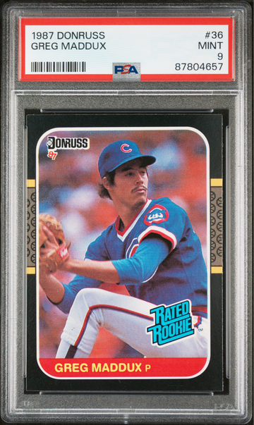 1987 Donruss Greg Maddux #36 PSA 9 Mint Rated Rookie