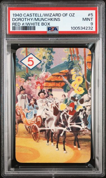 1940 Castell Wizard of Oz Dorothy in Munchkin Land Red White Box #5 PSA 9 MINT