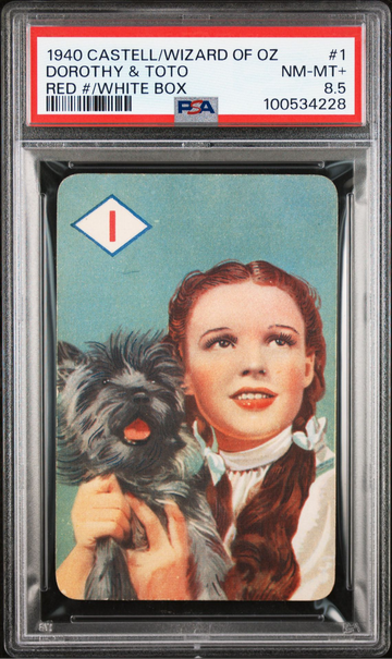 1940 Castell Wizard of Oz Rookie Dorothy & Toto Red#/White #1 PSA 8.5