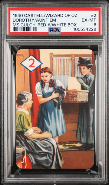1940 Castell Wizard of Oz Dorothy Aunt Em Ms Gulch Red White Box #2 PSA 6 EX-MT