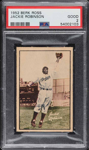 1952 Berk Ross Jackie Robinson PSA 2 PWCC-E Eye Appeal Centered