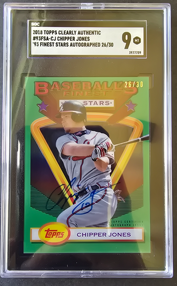 2018 Topps Clearly Authentic Chipper Jones '93 stars auto #d/30
