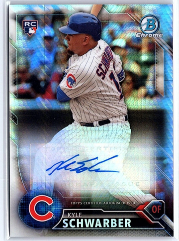 2016 Bowman Chrome National Convention Kyle Schwarber #BNA-KS Prism Autograph RC