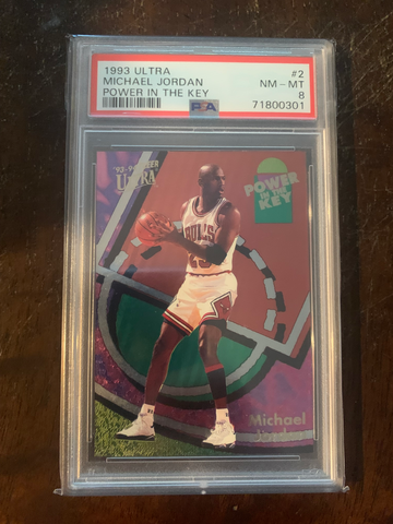Michael Jordan - 1993 Ultra - Power in the Key - PSA 8