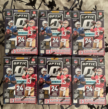 2023 panini optic football blaster box lot of 6