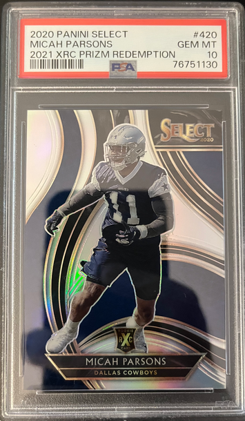 2020 Panini Select Micah Parsons XRC Silver Prizm PSA 10