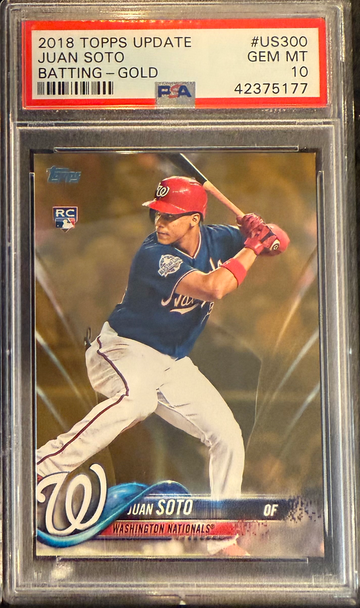 2018 Juan Soto topps update gold us300 psa 10