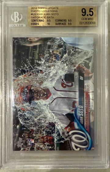 2018 Juan Soto topps Gatorade SSP bgs 9.5