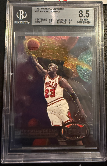 1997 Michael Jordan metal universe 23 bgs 8.5