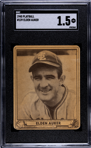 1940 Play Ball #139 Elden Auker SGC 1.5