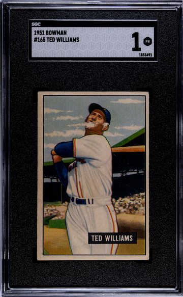 1951 Bowman #165 Ted Williams SGC 1
